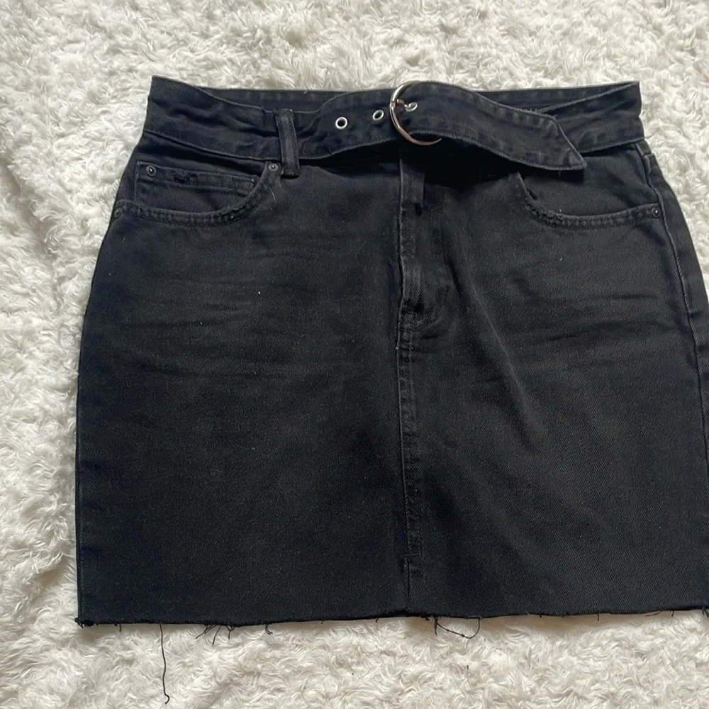 Allsaints Black Denim mini Skirt